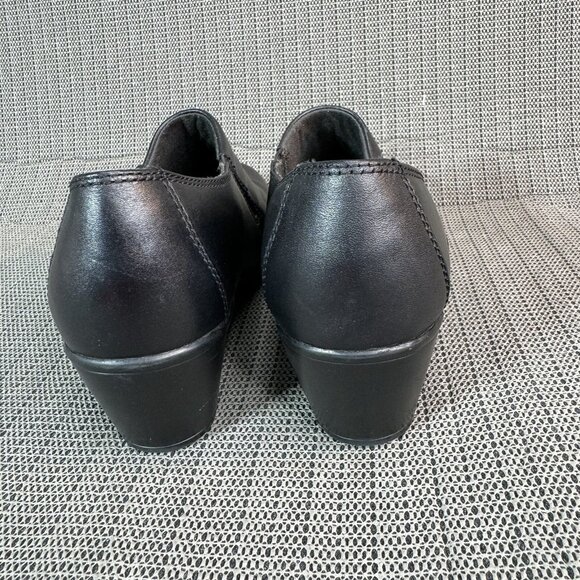 CLARKS Bendables Ingalls Falls Shoe Black Leather Slip On Bootie Boot Size 10M - Picture 4 of 8